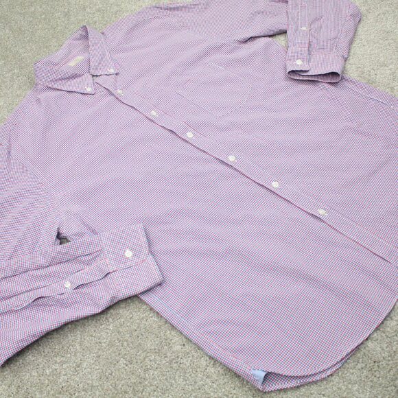 J. Crew Shirt Mens XL,  17-17 1/2 Red/Blue Checkered 2 Ply 100% Cotton L/S - Picture 6 of 12